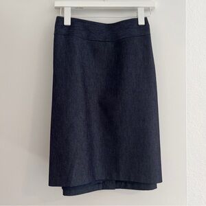 Merona Pencil Skirt Fully Lined Pockets Side Zip Denim Color Size 14